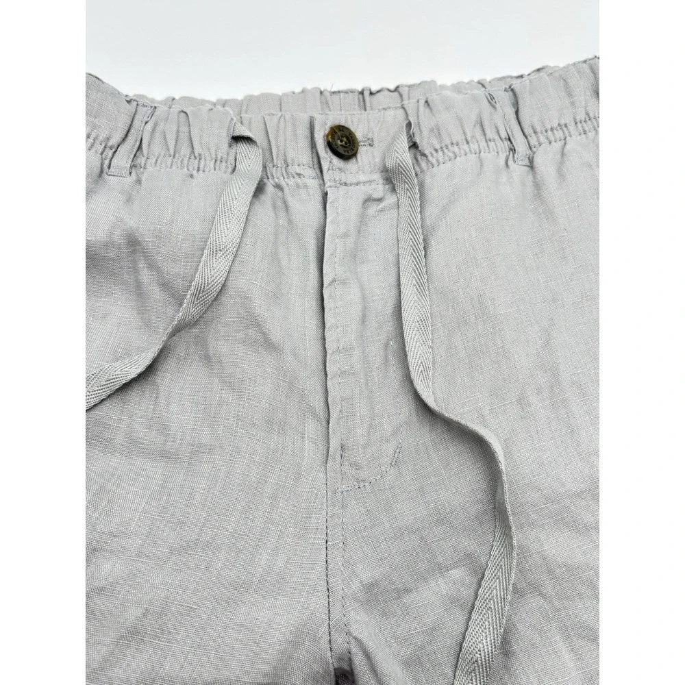 Tasso Elba Men's M Gray 100% Linen Pants 30